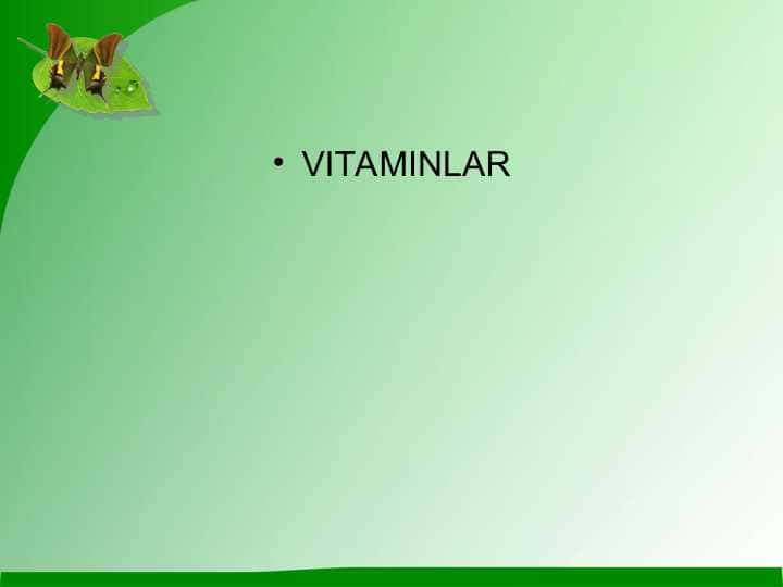 VITAMINLAR
