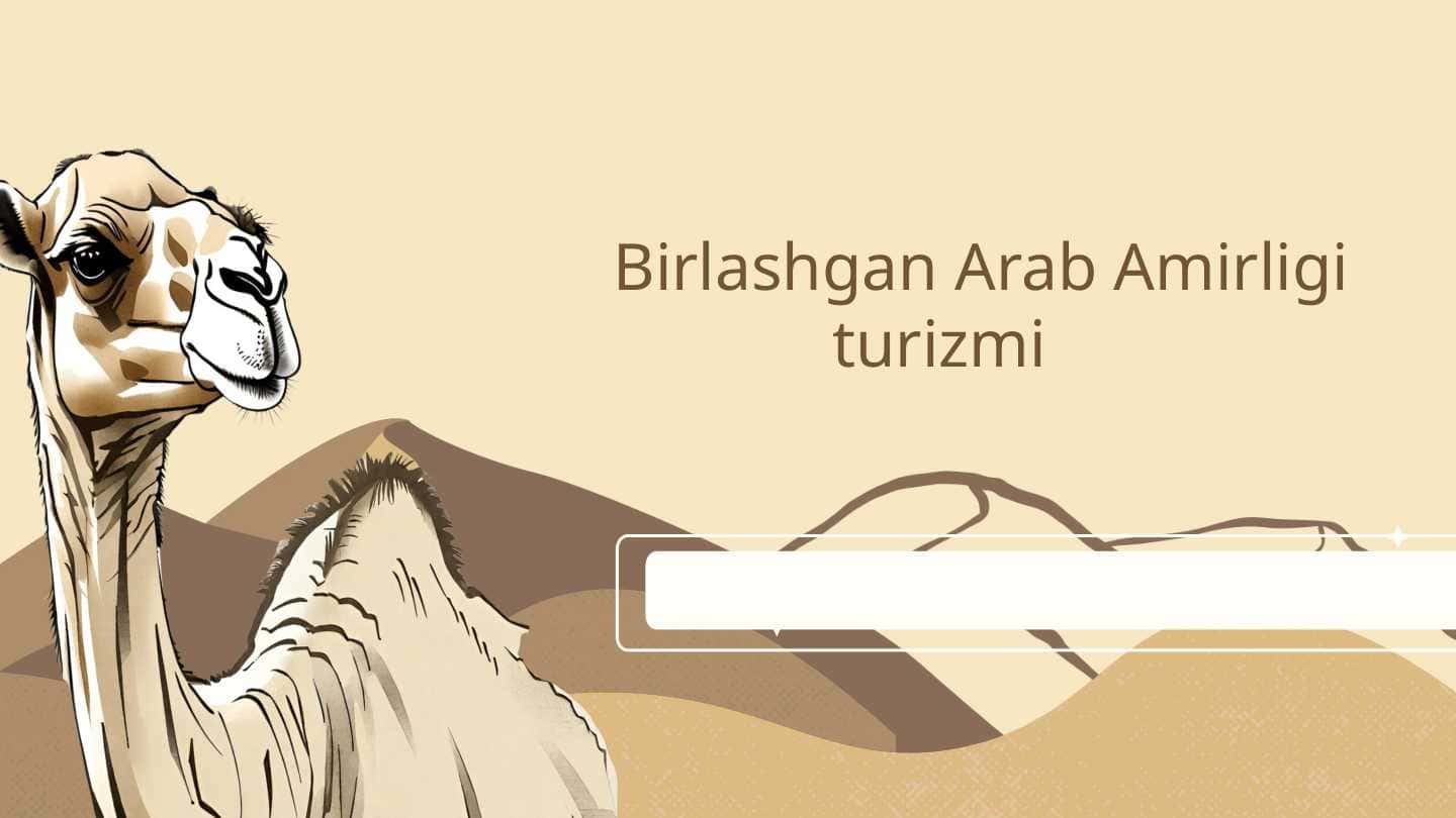 Birlashgan arab amirligi. Slayd turizm