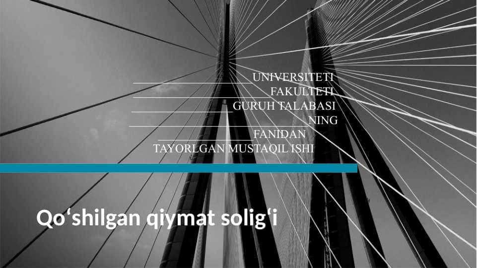 Qoʻshilgan qiymat soligʻi