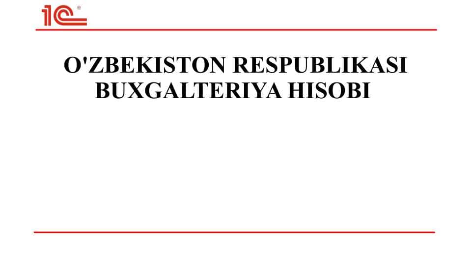 O'ZBEKISTON RESPUBLIKASI BUXGALTERIYA HISOBI