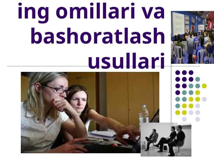 Innovatsion menejment rivojlantirishning omillari va bashoratlash usullari