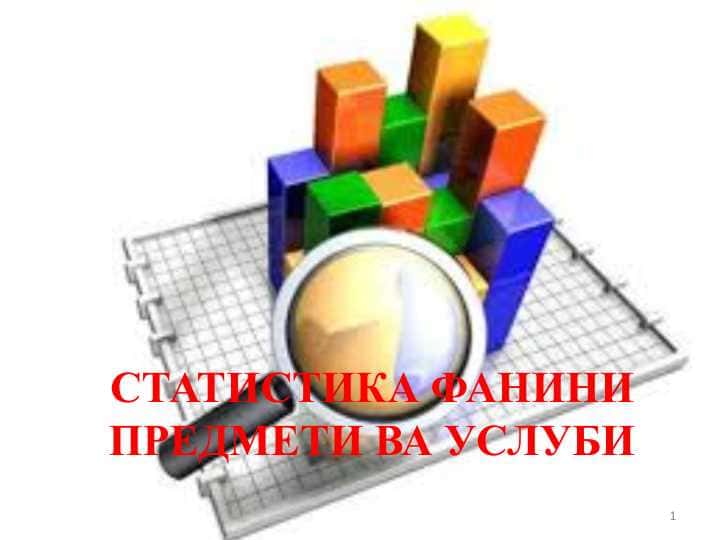 СТАТИСТИКА ФАНИНИ ПРЕДМЕТИ ВА УСЛУБИ