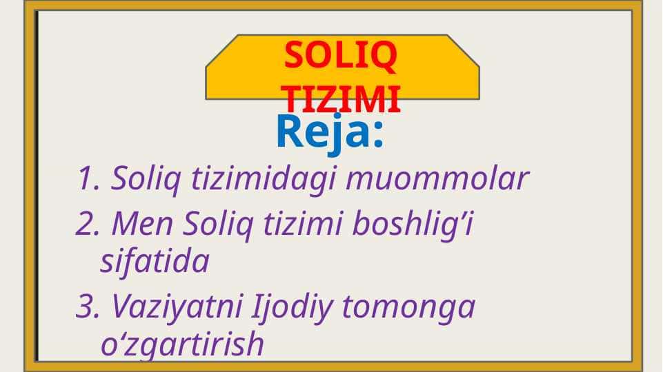 SOLIQ TIZIMI