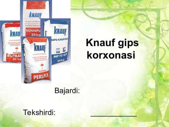 Knauf gips korxonasi