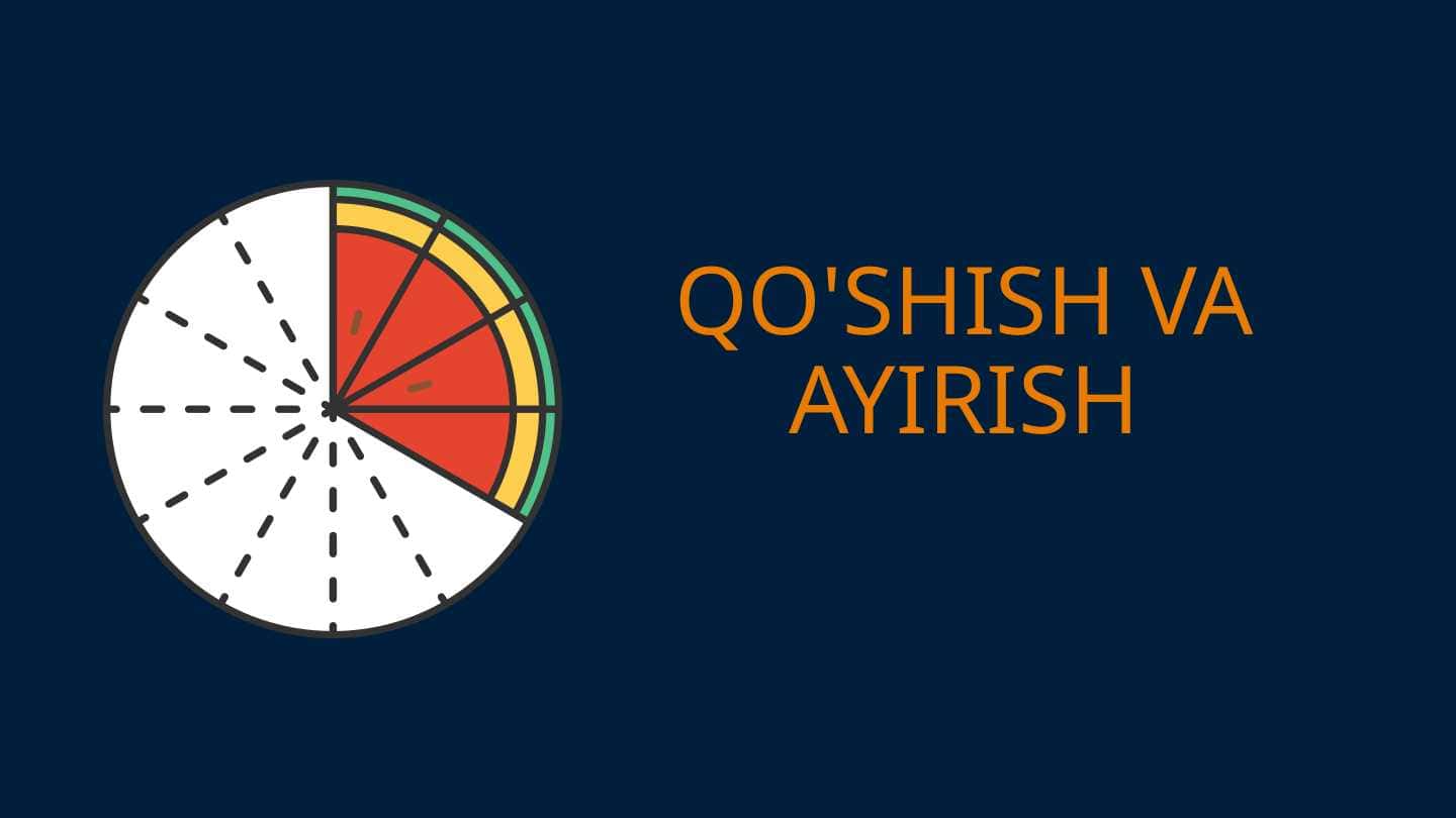 QO'SHISH VA AYIRISH