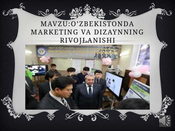 o’Zbekistonda marketing va dizaynning rivojlanish