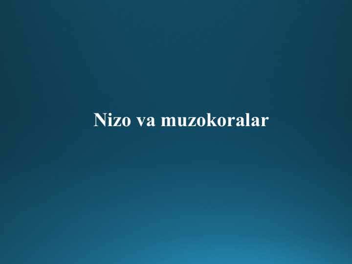 Nizo va muzokoralar
