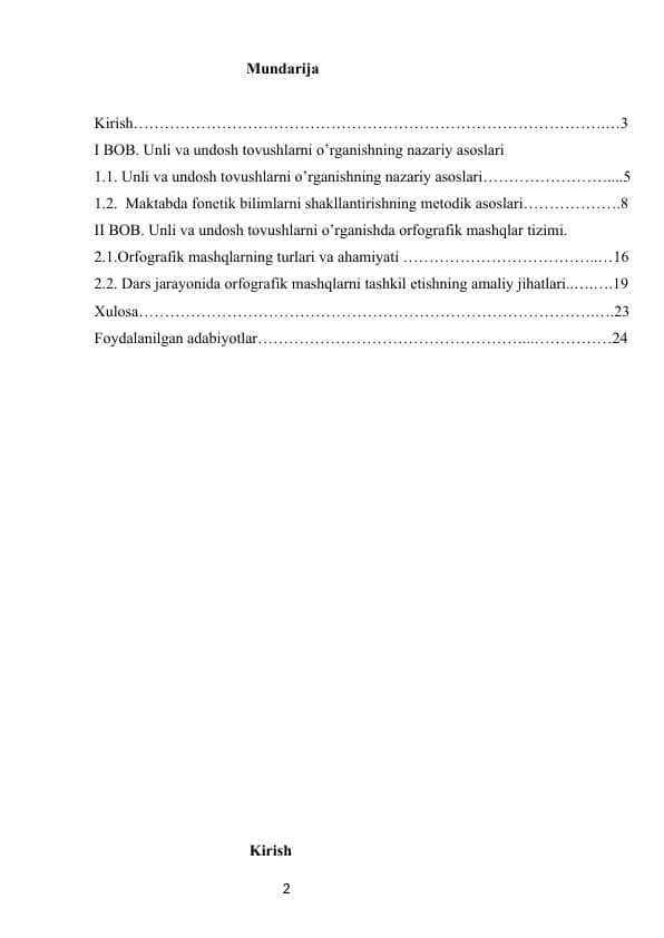 Unli va undosh tovushlarni oʻrganishda orfografik mashqlarni tashkil etish