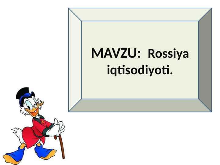 Rossiya iqtisodiyoti.