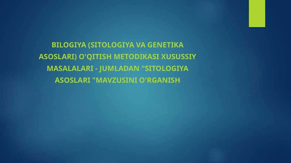 Sitologiya