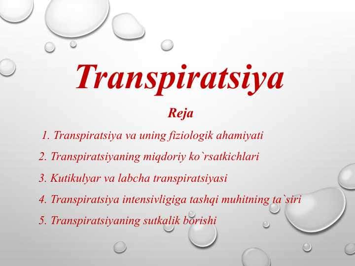Transpiratsiya