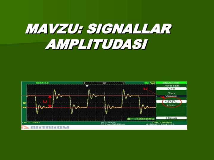 SIGNALLAR AMPLITUDASI