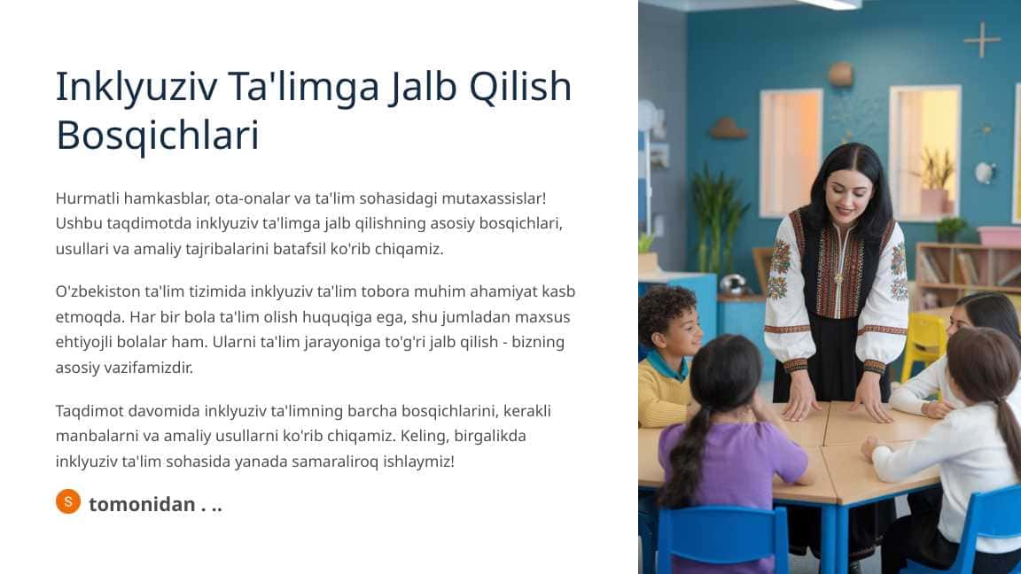 Inklyuziv Ta'limga Jalb Qilish Bosqichlari