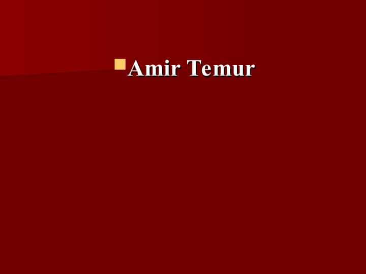 Amir Temur