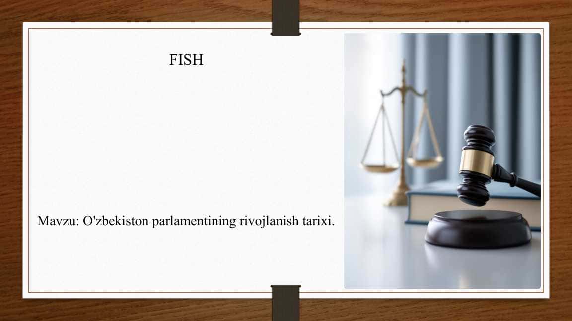 O'zbekiston Respublikasi Parlamentining rivojlanish tarixi