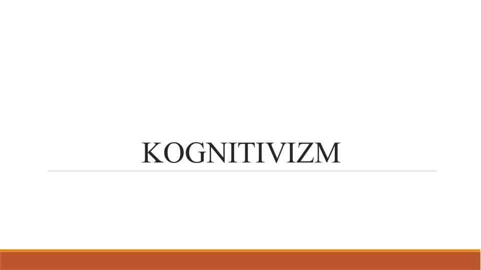 KOGNITIVIZM