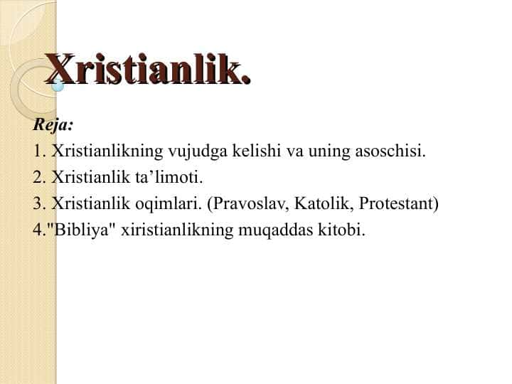 Xristianlik.