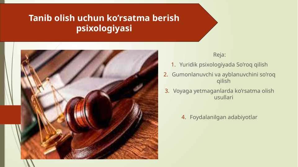 Tanib olish uchun ko’rsatma berish psixologiyasi 30.pptx