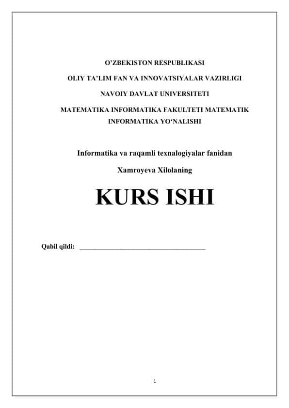 MA’LUMOTLAR OMBORI VA BIG DATA: KATTA HAJMDAGI MA’LUMOTLARNI QAYTA ISHLASH USULLARI