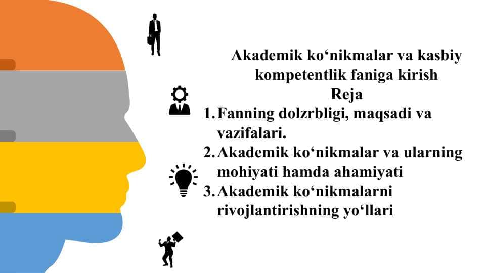 Akademik ko‘nikmalar va kasbiy kompetentlik faniga kirish