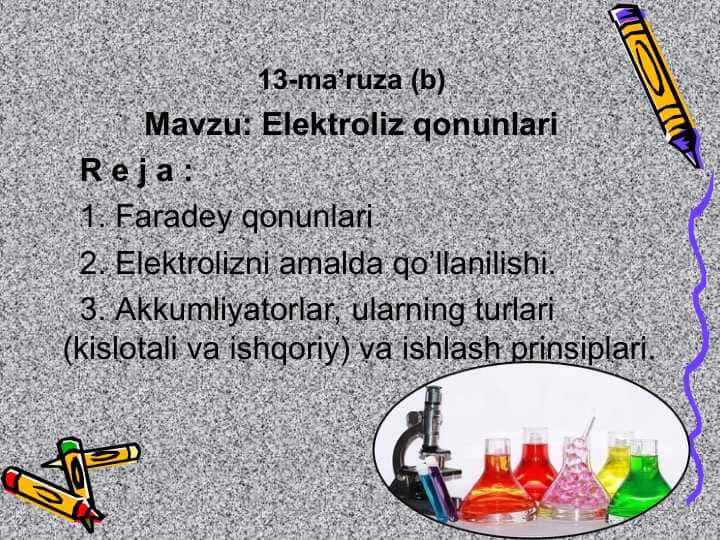 Elektroliz qonunlari