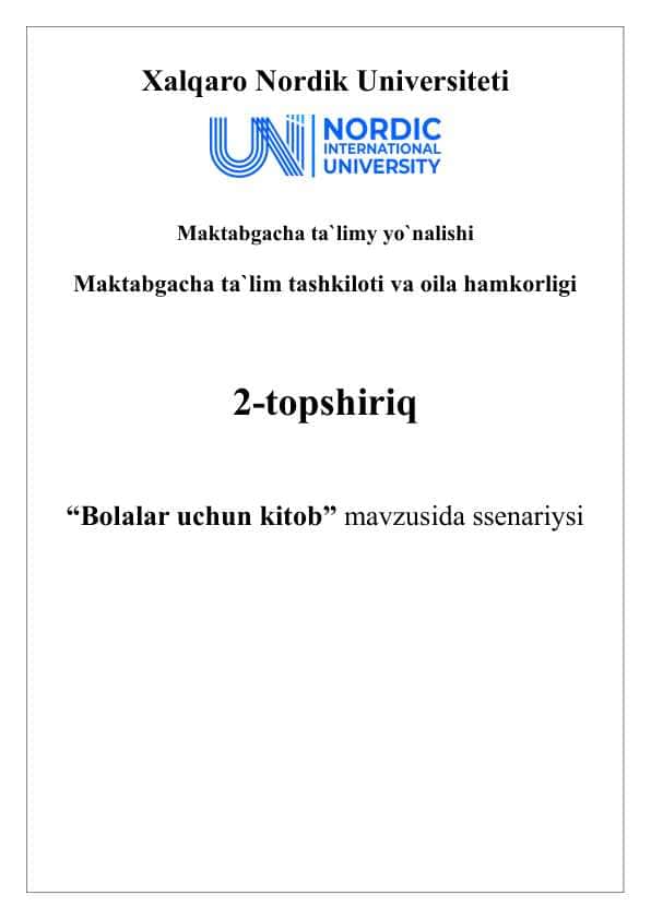 “Bolalar uchun kitob”
