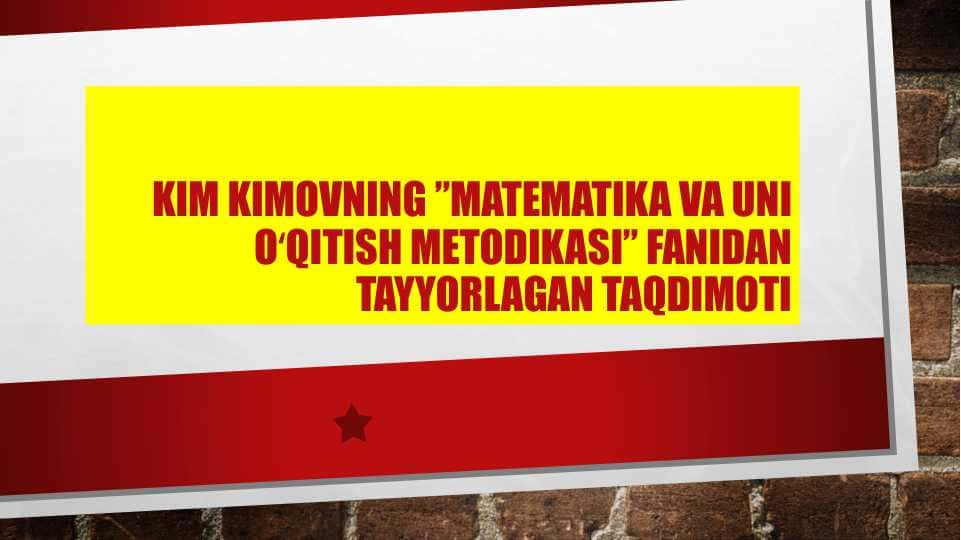 Matnli masalalarni yechish