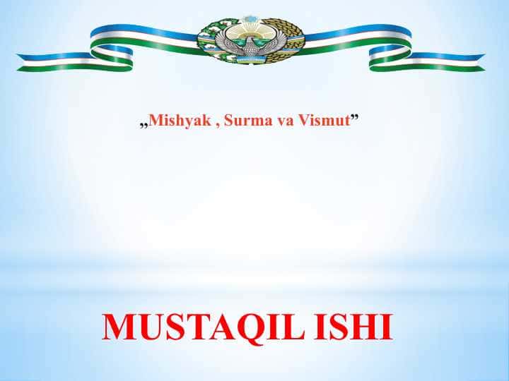 Mishyak , Surma va Vismut
