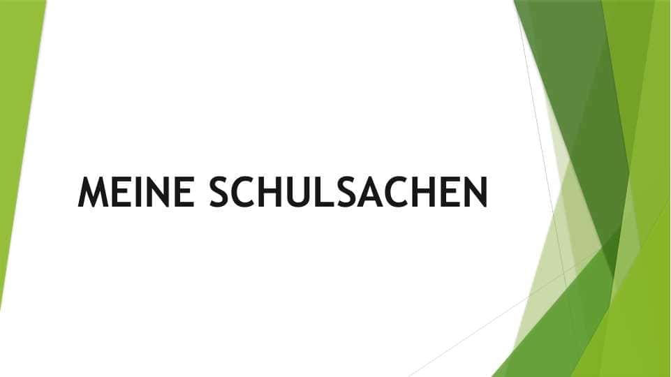 MEINE SCHULSACHEN