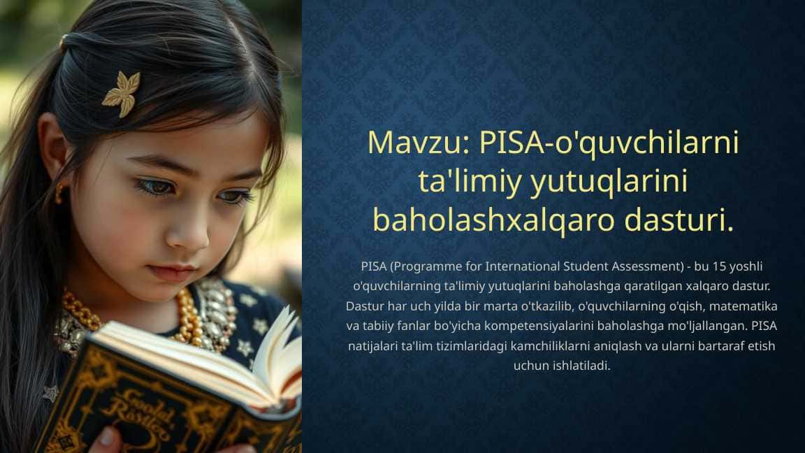 PISA-o'quvchilarni ta'limiy yutuqlarini baholashxalqaro dasturi