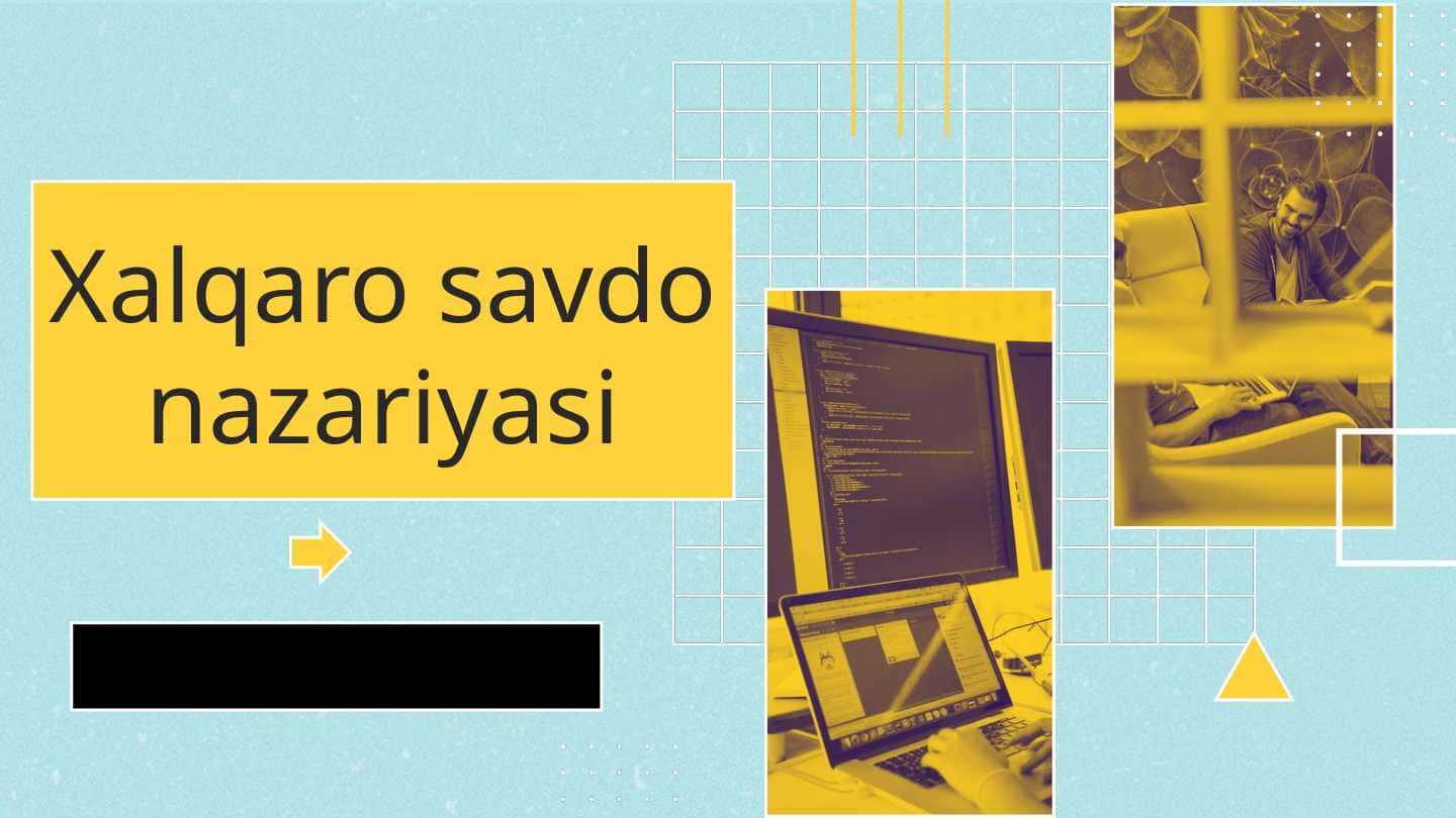 Xalqaro savdo nazariyasi