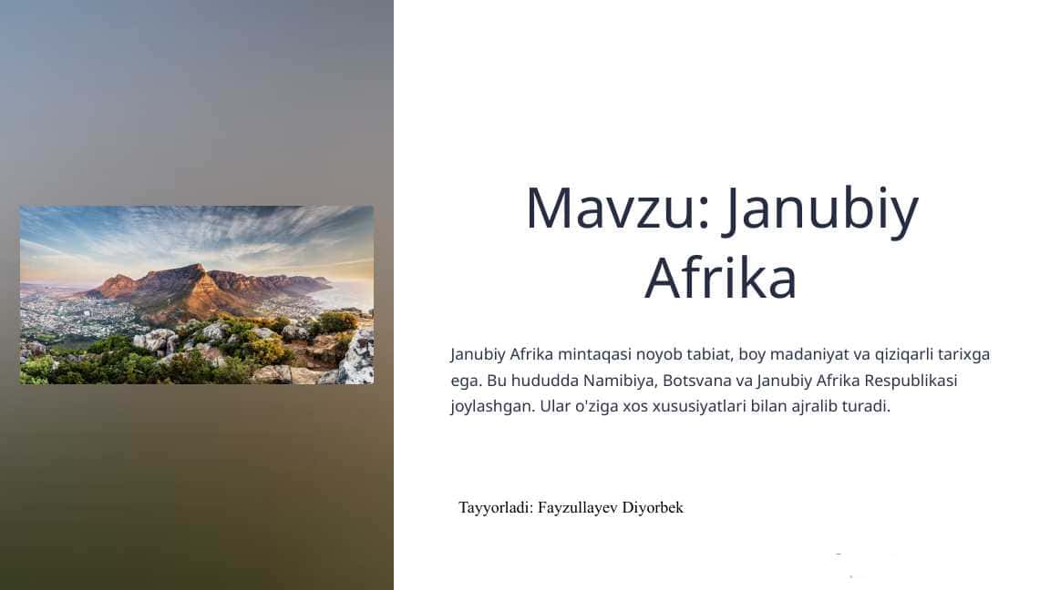 Janubiy Afrika