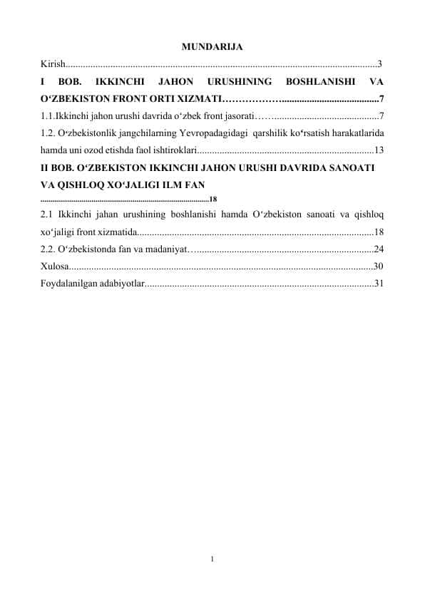 Ikkinchi jahon urushi yillarida Oʻzbekiston harbiylarining jangovor harakatlari va jasoratlari