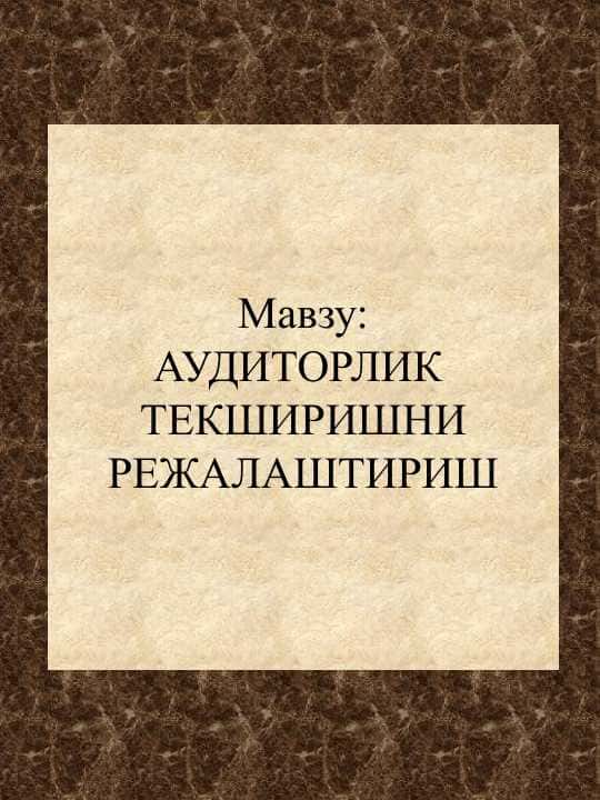 АУДИТОРЛИК