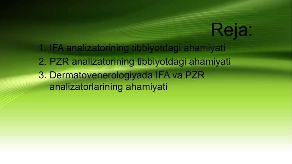 IFA va PCR PZR tahlili va dermatologiyada ahamiyati ppt