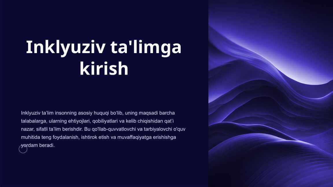 Inklyuziv ta'limga kirish