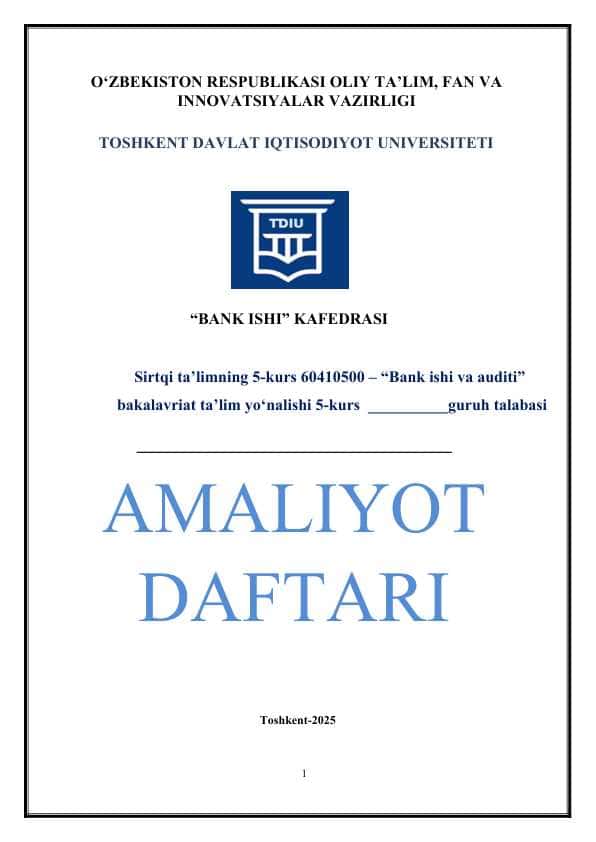 Asia alliance Bank amaliyot hujjati