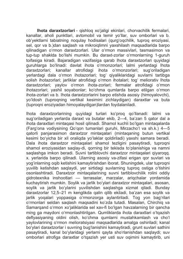 Ihota daraxtzorlari