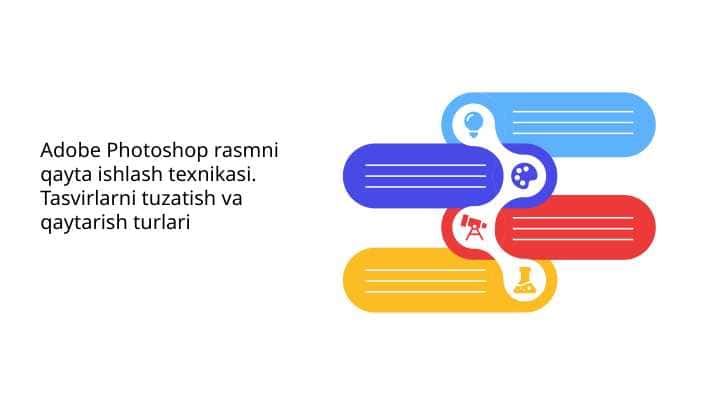 Adobe Photoshop rasmni qayta ishlash texnikasi. Tasvirlarni tuzatish va qaytarish turlari