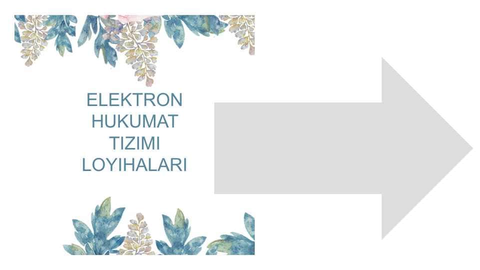 ELEKTRON HUKUMAT TIZIMI LOYIHALARI