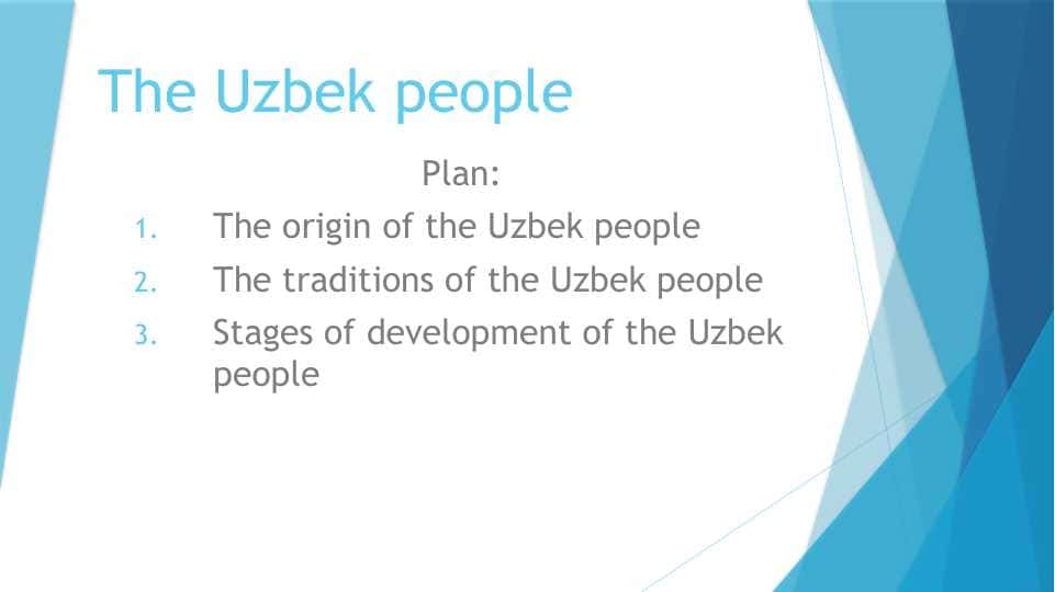 The Uzbek people
