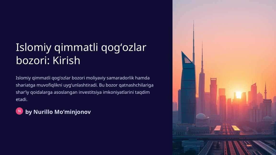 Islomiy qimmatli qogʻozlar bozori