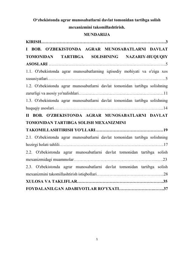O‘zbekistonda pensiya ta'minoti tizimi muammolari va hal etish yo‘llari.