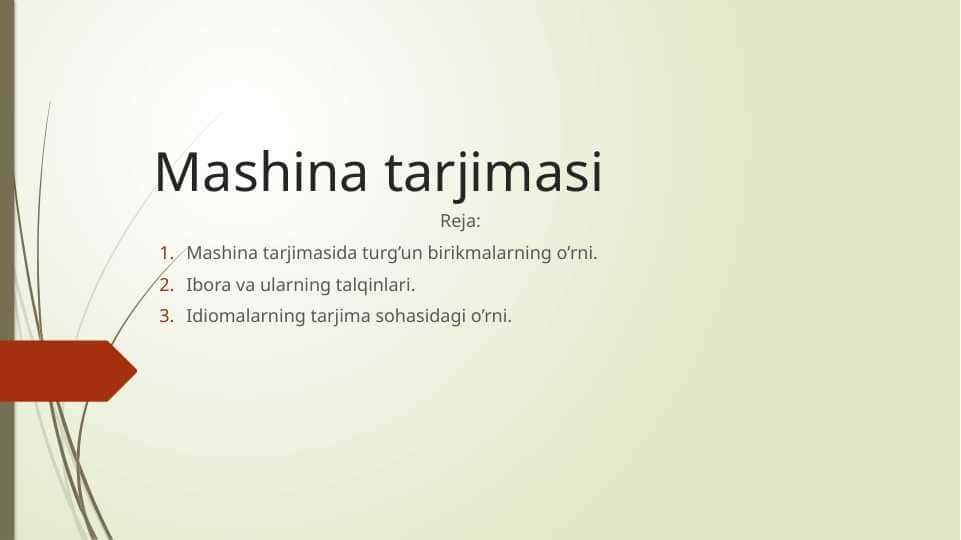 Mashina tarjimasi