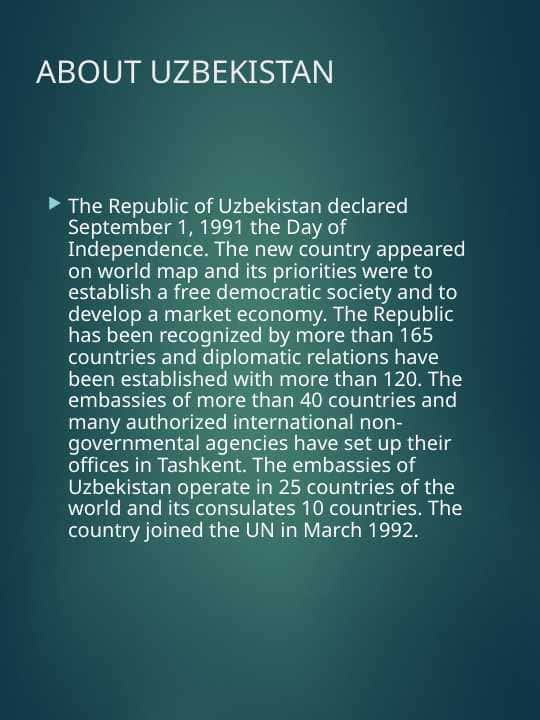 ABOUT UZBEKISTAN (2)