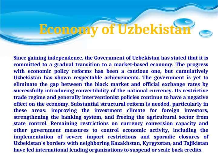 Economy of Uzbekistan