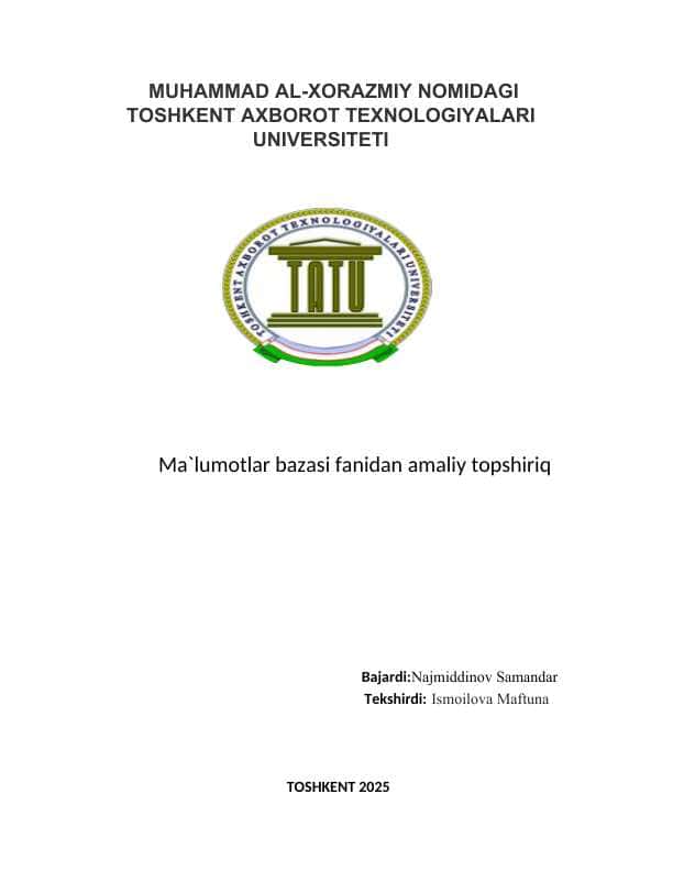 Ma'lumotlar bazasi