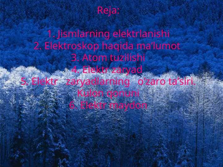Jismlarning elektrlanishi