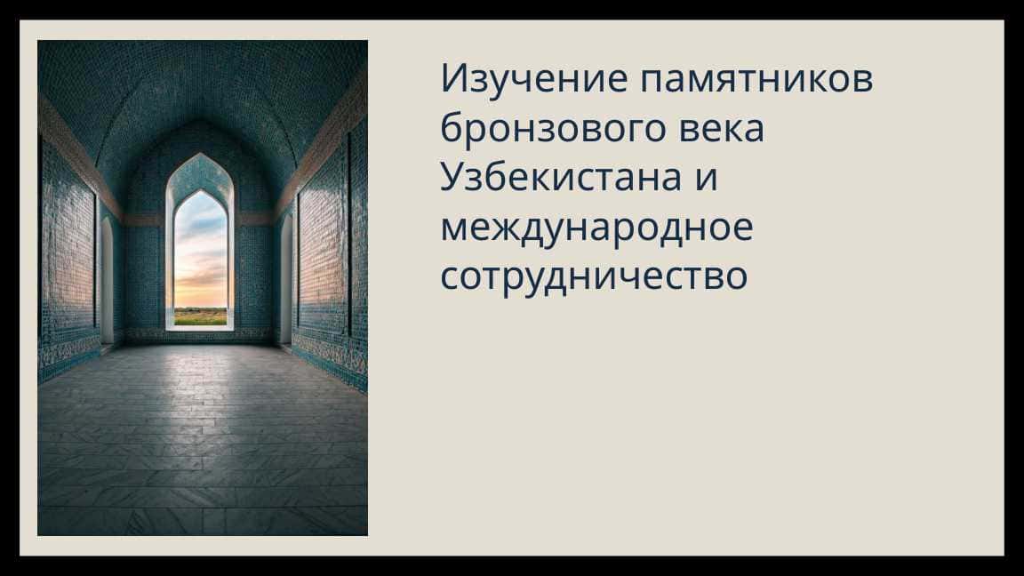 Изучение памятников бронзового века Узбекистана и международное сотрудничество