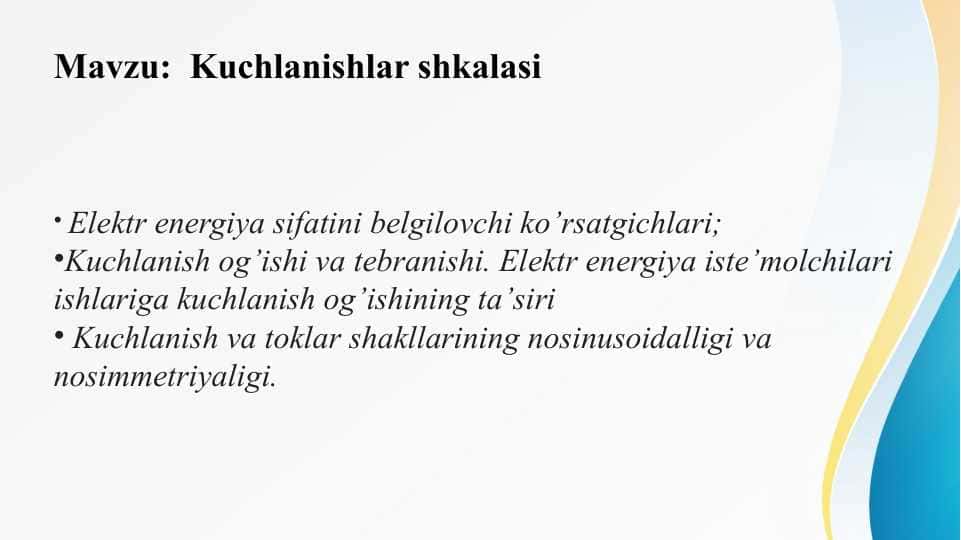 Kuchlanishlar shkalasi